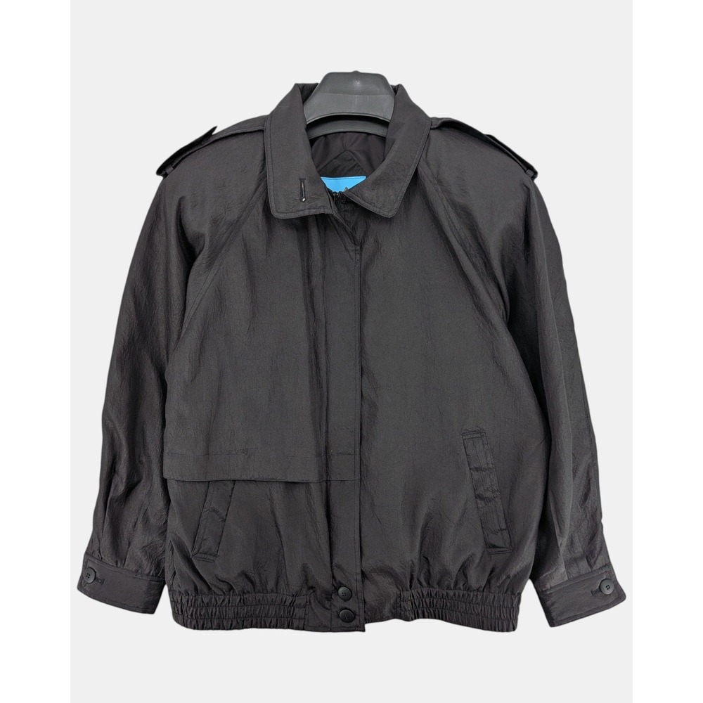 Vintage Cyclone Women's Jacket Medium Black Utility Bomber Windbreaker
